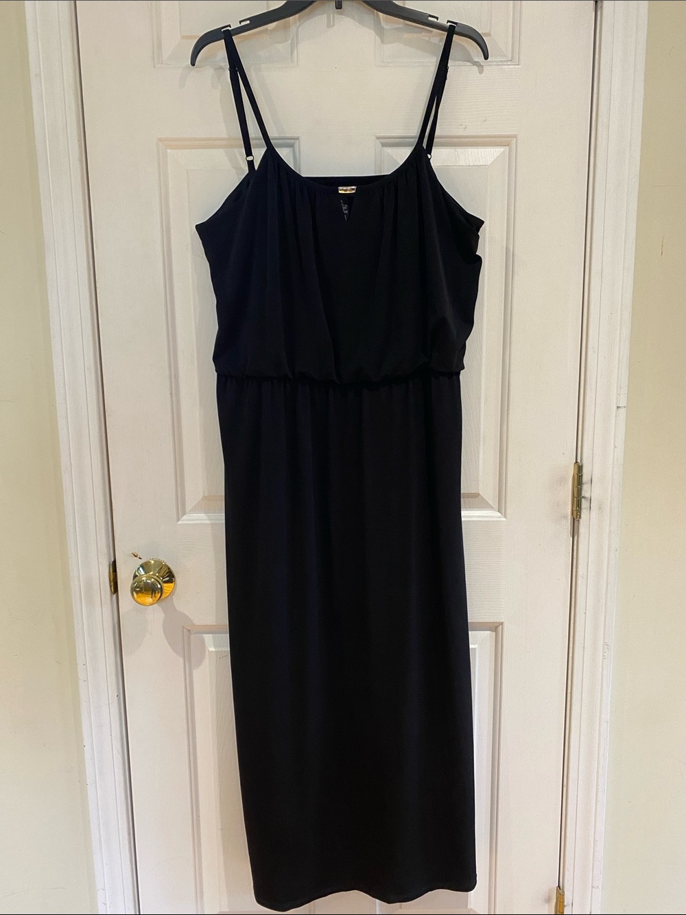 Style & Co. Black Spaghetti-Strap Midi Dress